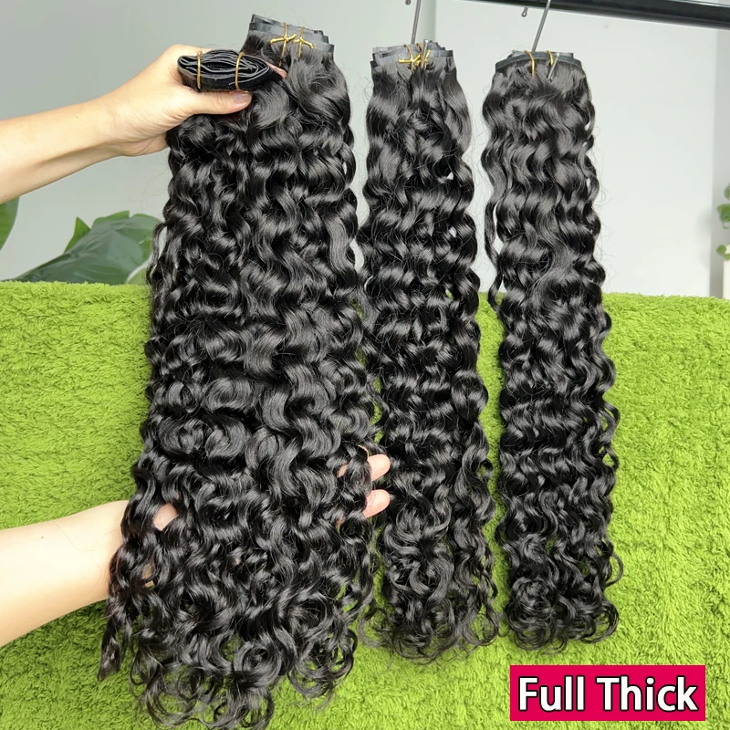 Water Wave Clips In Human Hair - đánh giá và giá Seamless Clip In Hair Extensions Human Hair