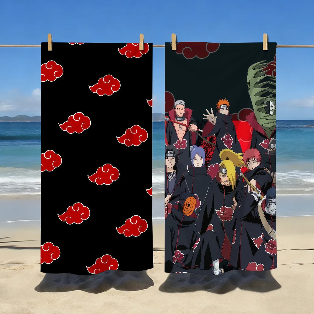 N-Naruto-S A-AkatsukiS Towel Sports Quick Dry Travel Camping Gear Sandproof Soft Light Large Beach Towel