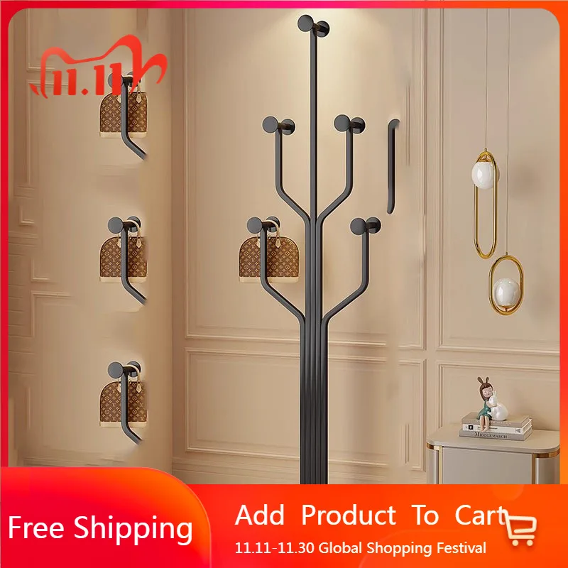 

Garment Indoor Coat Racks Minimalist Plant Shelves Standing Display Coat Racks Metal Floor Arara De Roupa Hallway Furniture