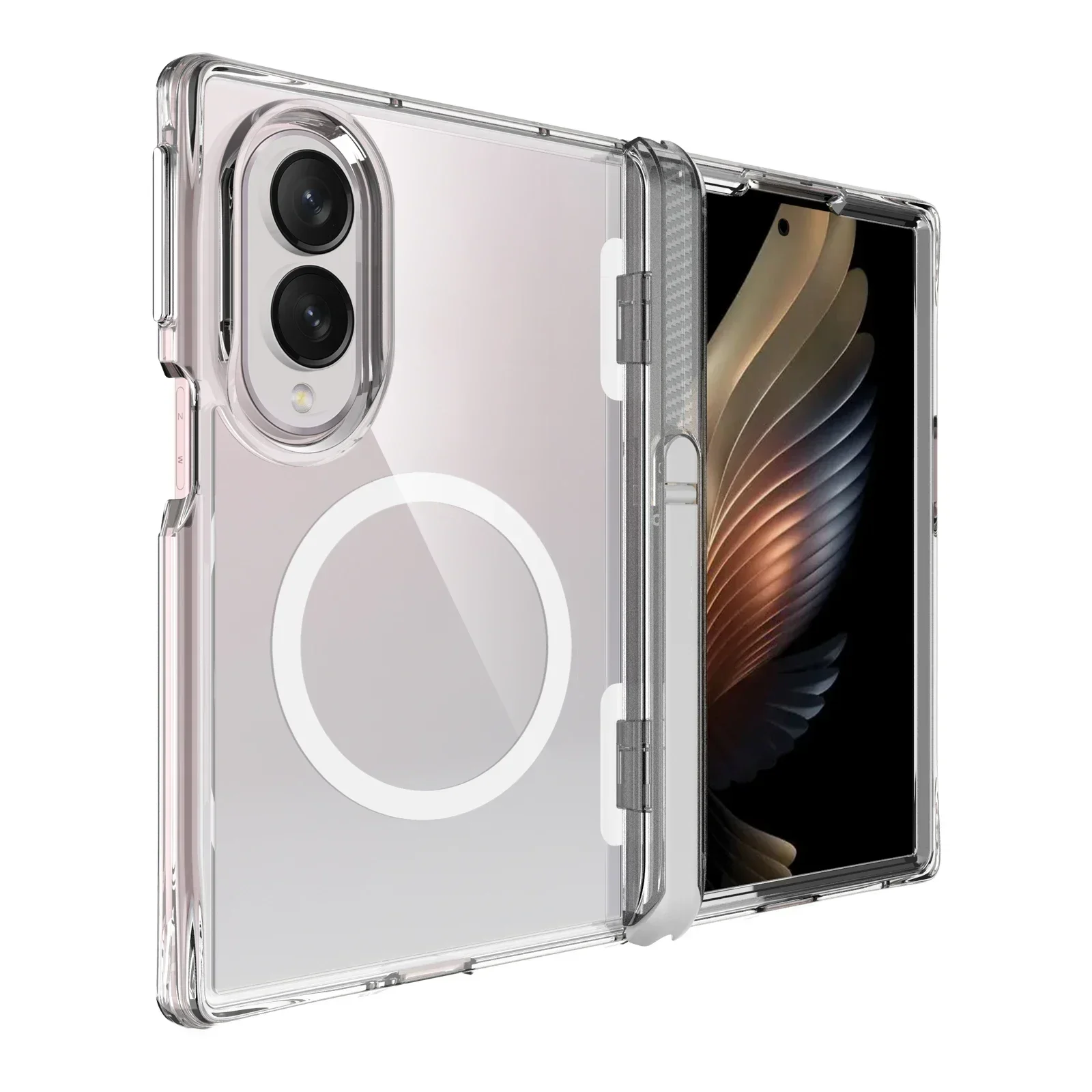 Fold8 Seitenscharnier Unsichtbare Halterung Transparente Handyhülle für Samsung Galaxy Z Fold 8 Ultra Verstärkter Eckenschutz – Detail 7