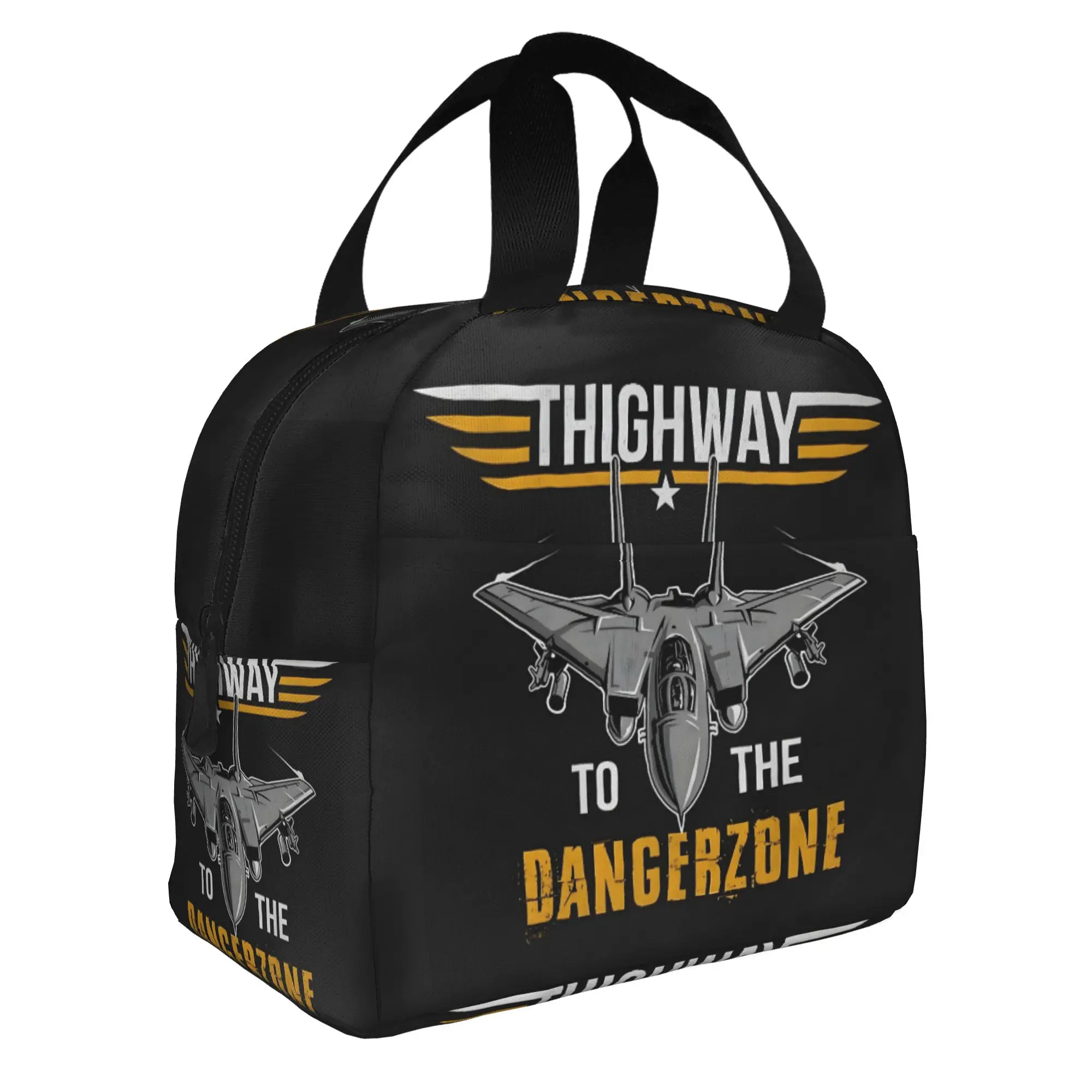 Top Gun Air Force Fighter Jets  Resuable Lunch Box Women Leakproof Maverick Film  Cooler Thermal Food Insulated Lunch Bag School