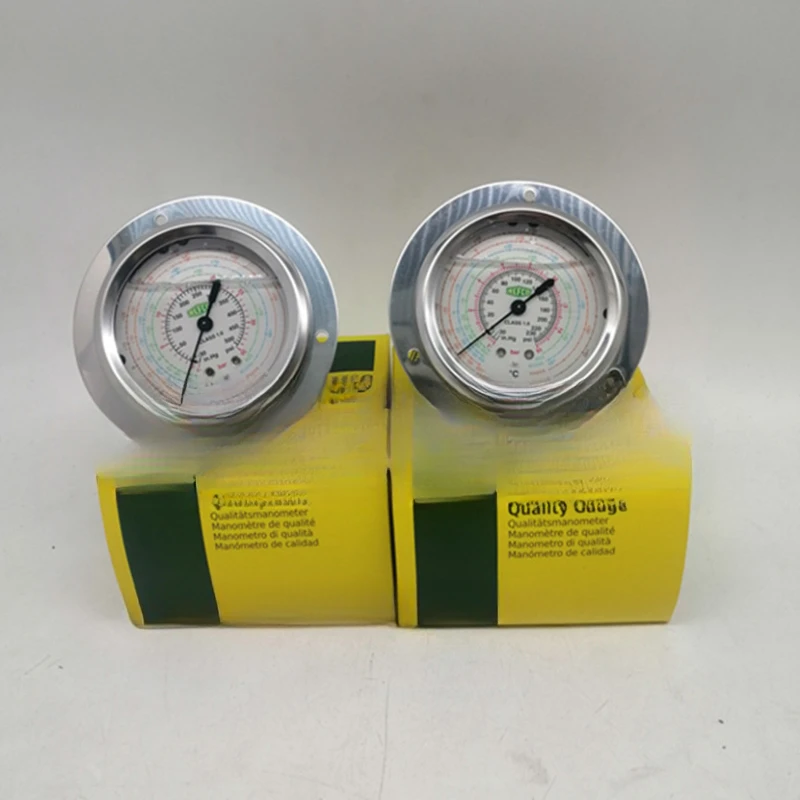 Shockproof pressure oil gauge, refrigerant pressure oil gauge, high and low pressure gauge, R22 32 410A