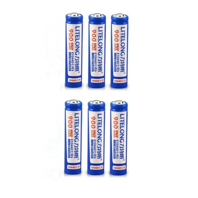 1pcs/lot 3.7v 10440 lithium battery super capacity hand suitable for flashlight toy 900MAH AAA rechargeable battery