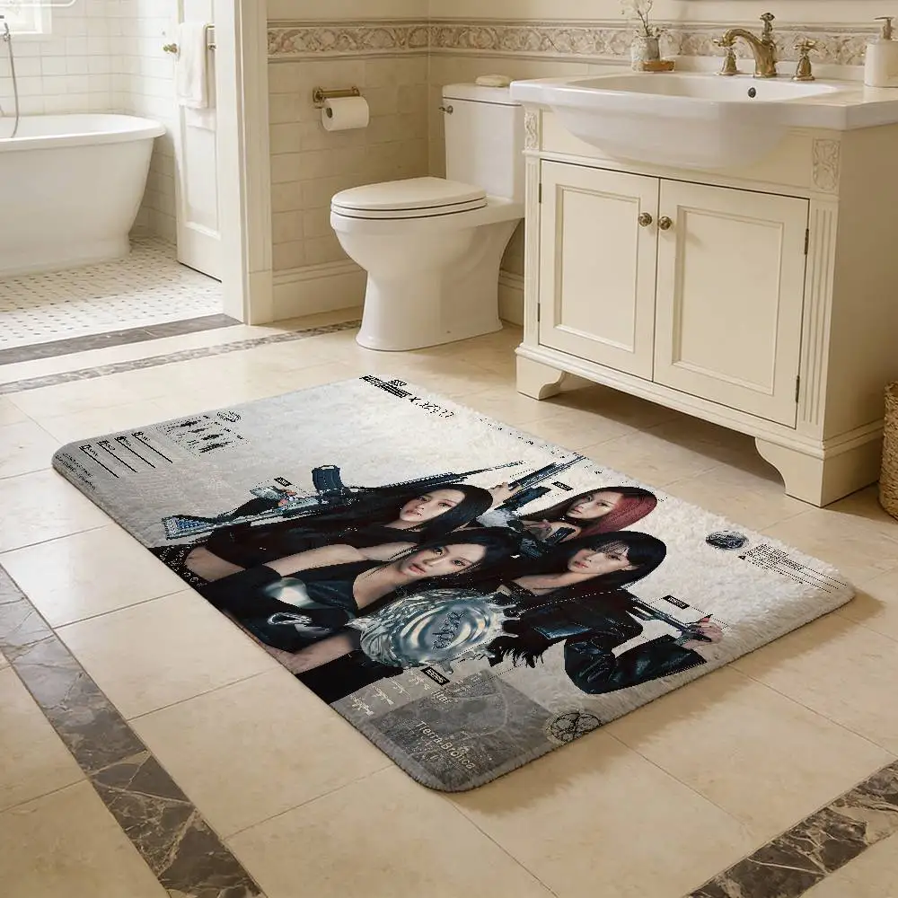 Korean Kpop Group A-Aespas Bathroom Mat Anti-slip Absorb Water Long Strip Cushion Bedroon Mat Hotel Decor Mat