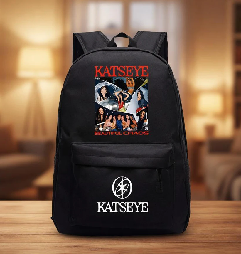Hot Katseye Beautiful Chao Printed Backpack Students Girls School Bags Large Capacity Backpack Fans Gift Women Travel Backpack