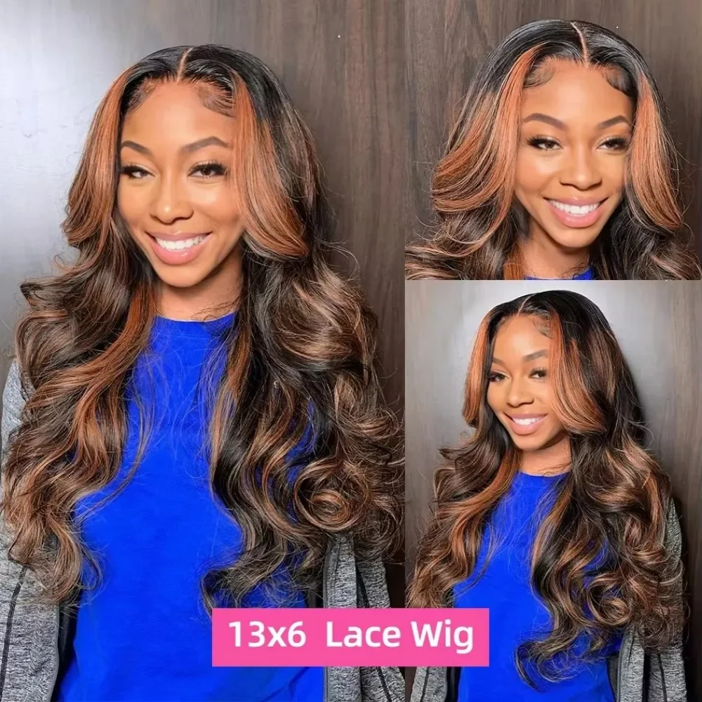 46 بوصة FB 30 الجسم موجة شعر مستعار البرازيلي 100% الشعر البشري العسل شقراء الدانتيل شعر مستعار أمامي 13x6 HD الدانتيل الشفاف شعر مستعار أمامي للنساء #3