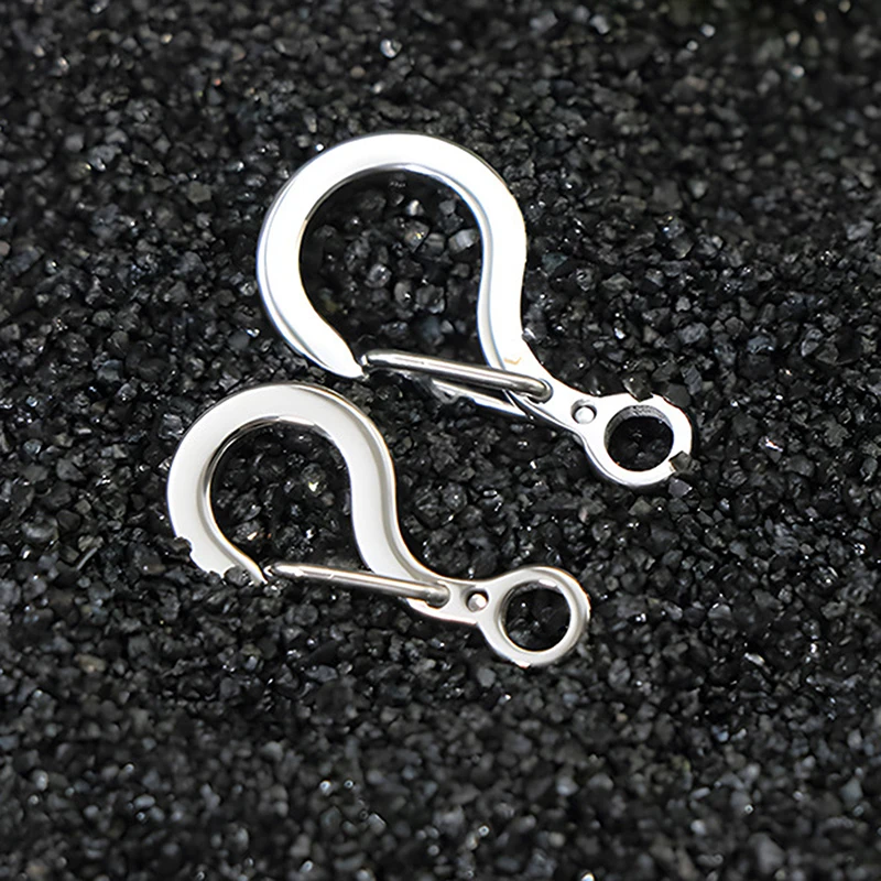 1Pc Small Mini 12MM To 23MM 316 Stainless Steel Spring Snap Hook Quick Release Carabiner Clasp Outdoor FOB EDC Tool Key Ring