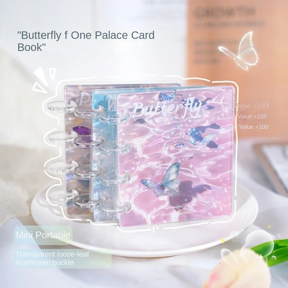 2025 Butterfly in Water Card Album 3 Inch PP Idol Card Collect Book with 20 Internal Pages Mini Postcard Book Unisex