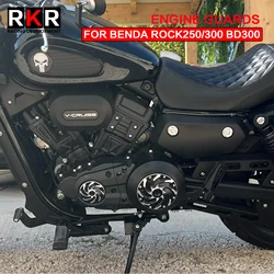 CNC Motorcycle Belt Drive Cover Electromagnetic Cylinder Engine Guard for Keeway V Cruise 125 BENDA ROCK250 ROCK300 BD300 BD 300