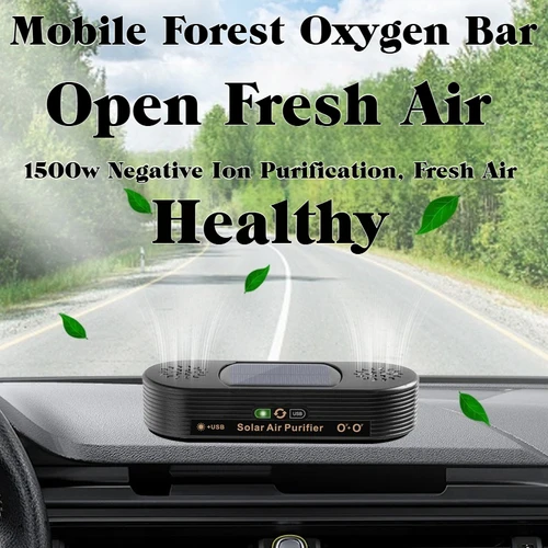 Imagen 2 del producto Purificador de aire Solar para coche, consumibles cero, eliminador de olores, eliminador de formaldehído y humo, barra de oxígeno para coche y hogar