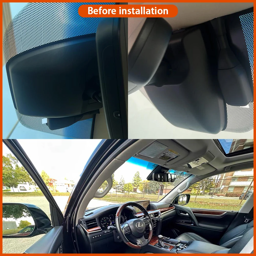 for Lexus LX 570 LX570 J200 Facelift 2017 2018 2019 2020 2021 Video Recorder 4K DVR Dash Cam Wifi Camera 170° Wide Angle