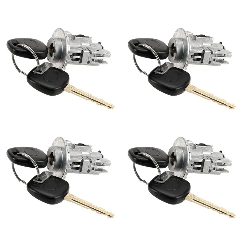 4pcs Ignition Lock Cylinders +2 Keys Replacement for Toyota Camry Hilux Tacoma  2004-2013 2.7L/4.0L 69057-0K010
