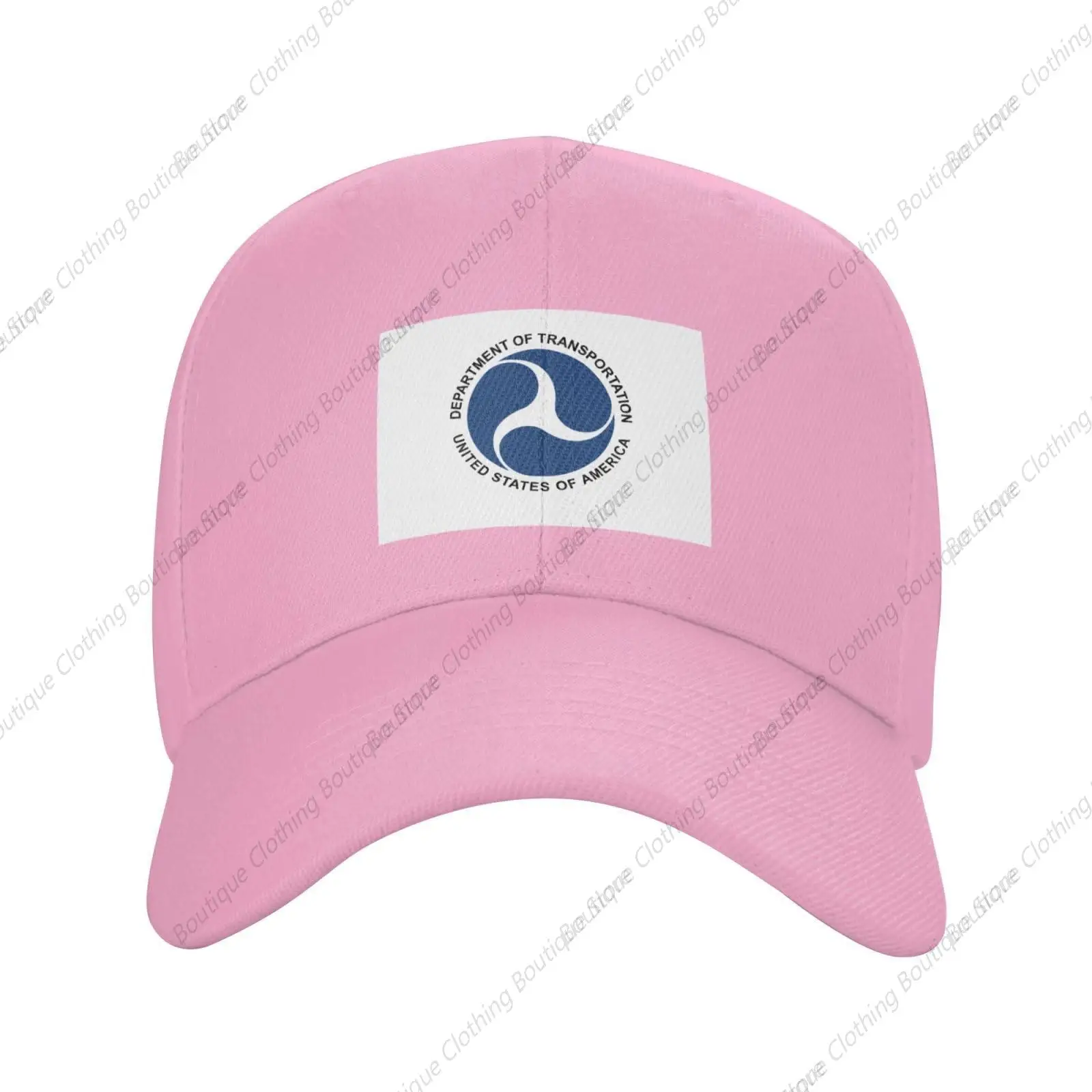 Flag of The United States Department of Transportation Baseball Cap Adjustable for Men Women Hat Truck Driver Hats Pink