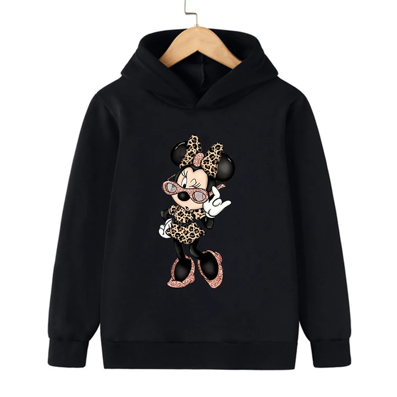 Anime Cartoon Children Cool Y2K 90s Cute Manga Disney Mickey Minnie Mouse Hoodie Clothes Kid Girl Boy Sweatshirt Hoody Baby Top