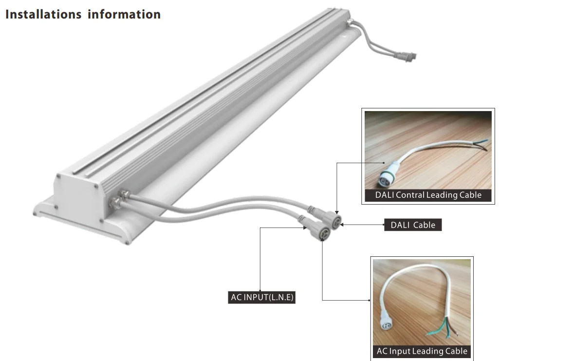 Dimmable ZLC Anti-Ammonia Dairy Barn LED Linear Highbay Lighting without Blue Light for Milking Room