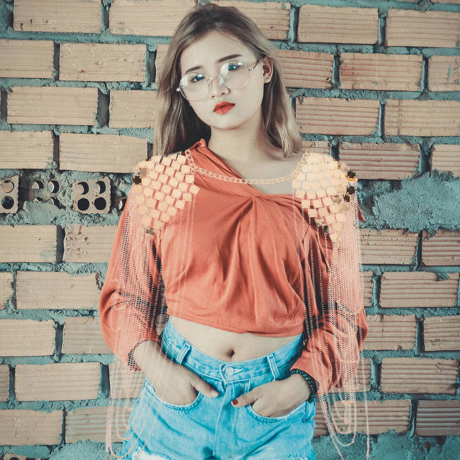 

Stylish Tassel Shoulder Necklace Golden Body Chain Easy to Wear No Waist Size Requirement Party Accessory Shoulder Chain