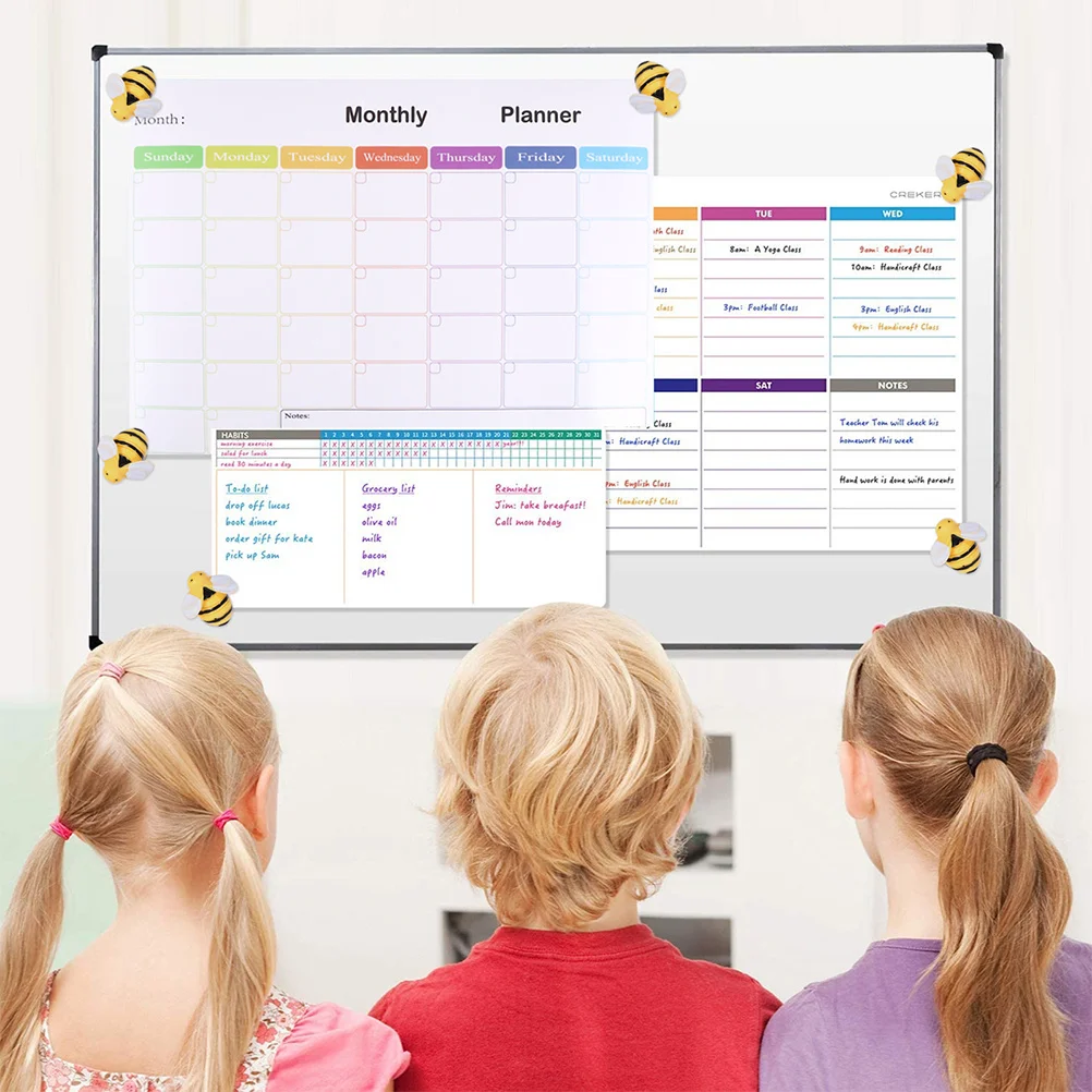 

9Pcs Bee Magnets for Refrigerator Resin Magnetic Funny Kitchen Whiteboard Locker Decor Fridge Gift Set Bee Magnets