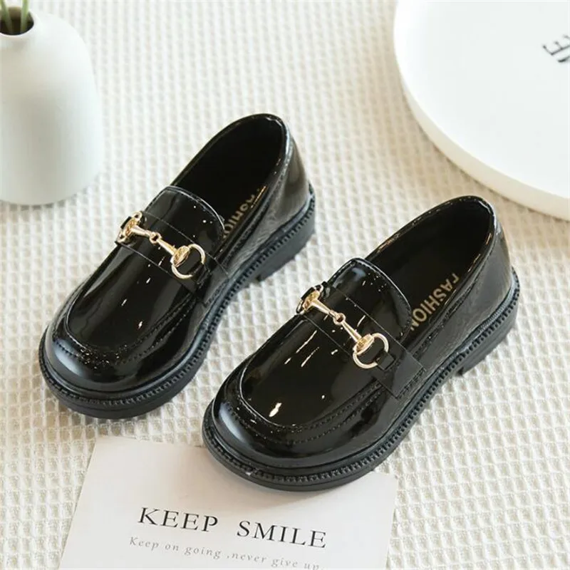 British Retro Kids Leather Shoes Children Loafers Slip-on Soft Leather Kids Flats Fashion Design Candy for Toddlers Big Girls