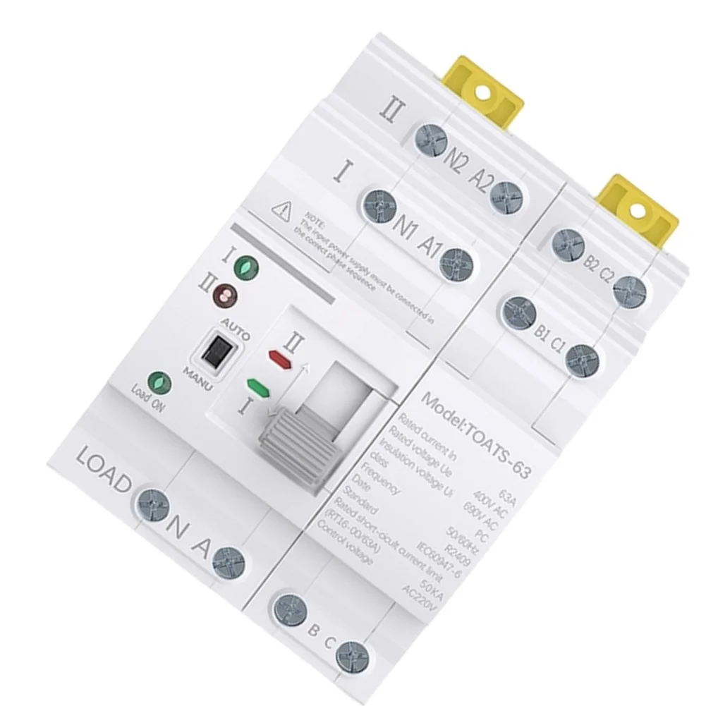 4P 63A 110V Transfer Switch For ATS Automatic/Manual Dual-Power Auto & Manual Transfer Switch Tools Accessories