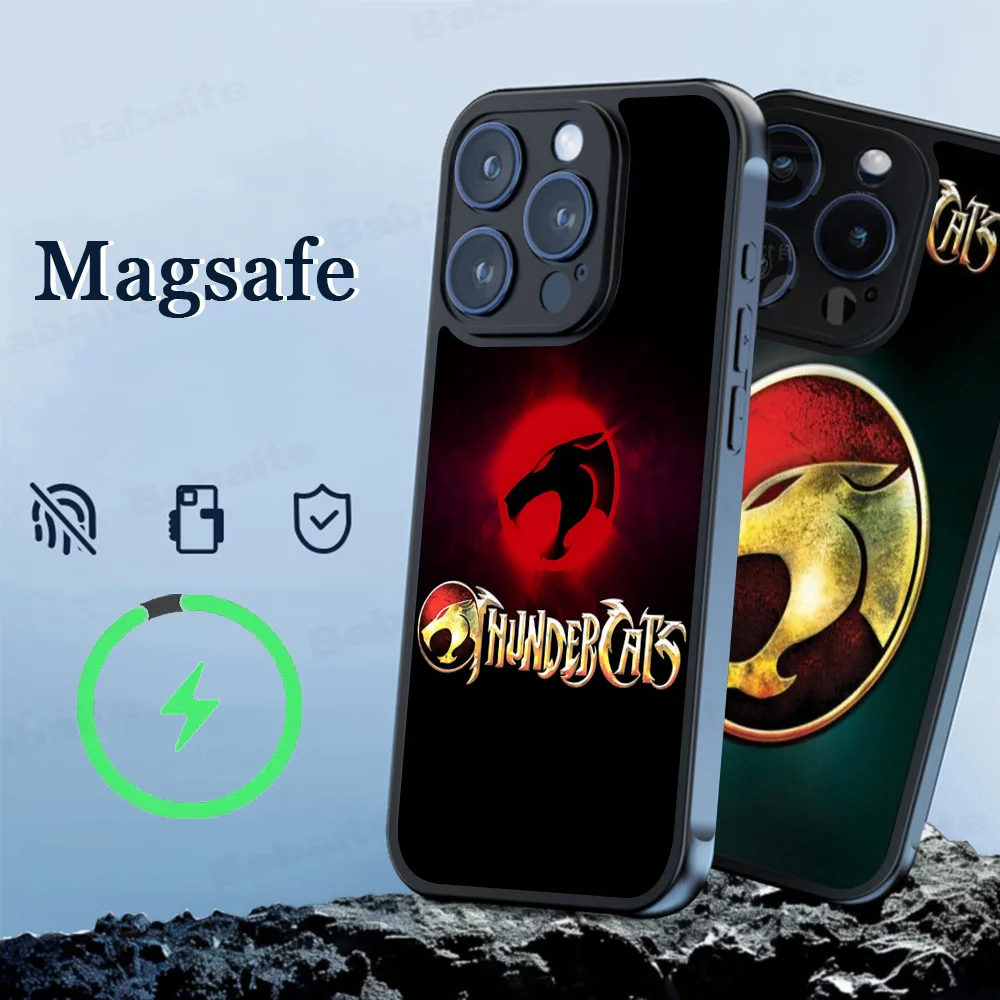 

Cartoon ThunderCats Phone Case Magesafe Magnetic Wireless Charge Case For iPhone 16 11 12 13 14 15 Pro Max Plus Mini