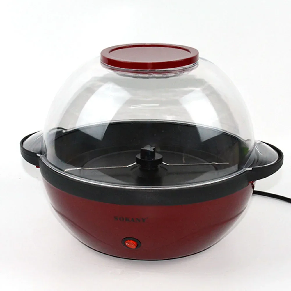 with Fast Heating Technology, Cool Handle, with Large Lid Popcorn Machine, Non-stick Board, Electric Stirring