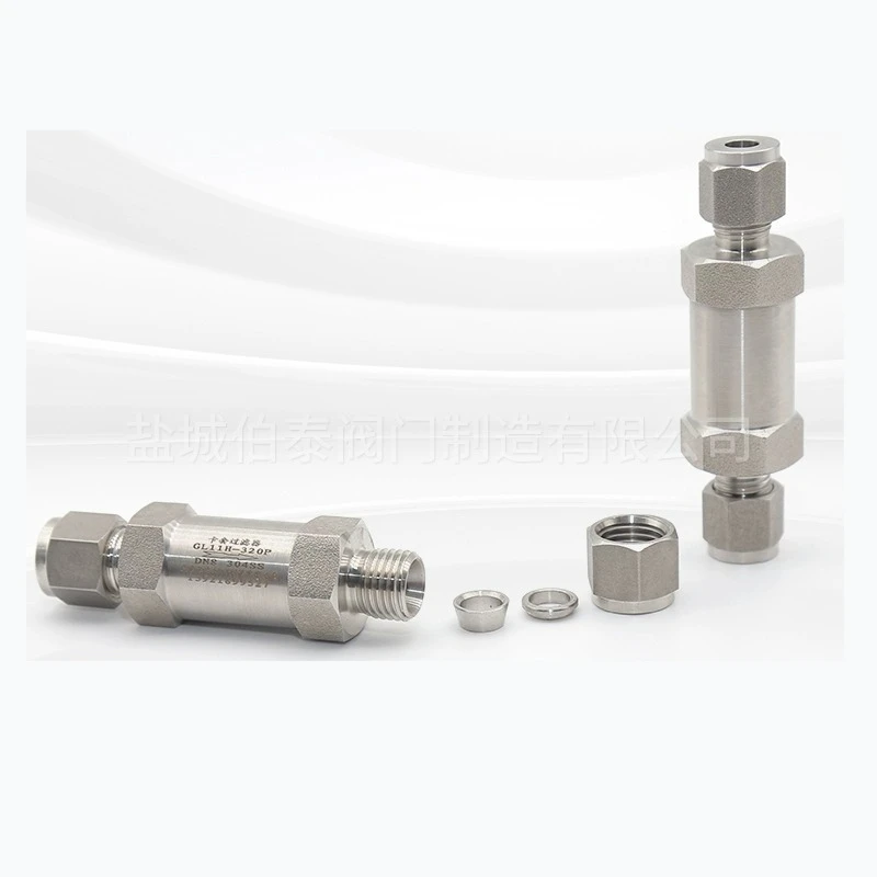 

304/316 Stainless Steel Cartridge Filter Gas Ammonia Hydrogen Nitrogen GLQ91H Through High Pressure Filter Valve