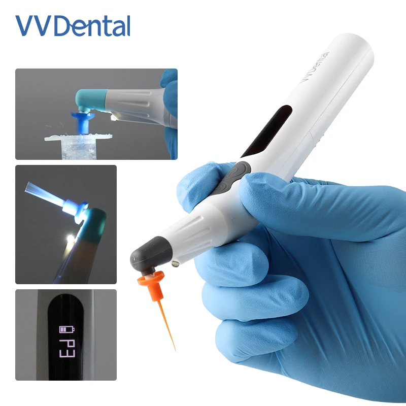 Kit de irrigador de canal radicular RW-7 equipado com 30 cabeças de plástico S/M/L, descarga endodontia eficiente, para limpeza e enxágue de canal