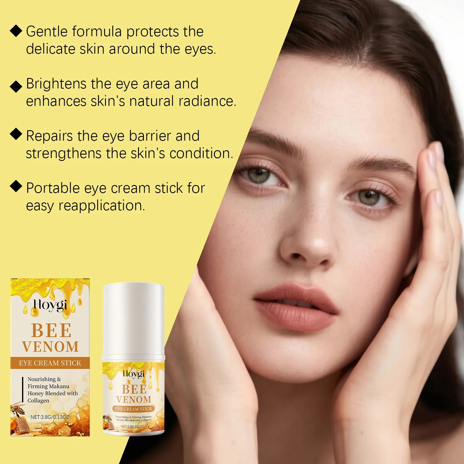 شد العين عصا مع العسل الكولاجين تشديد العين الأسطوانة للخطوط الدقيقة سهلة تطبيق العناية بالعين عصا ترطيب تحت العلاج #6