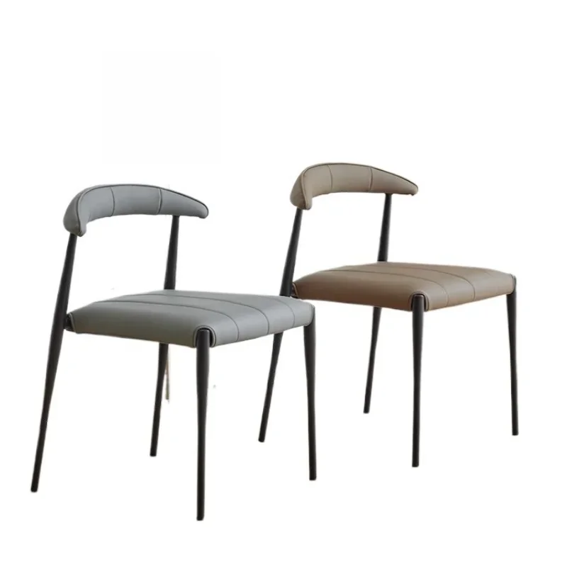 

Nordic simple modern light luxury ox horn chair household living room medieval high-end dining table dining chair