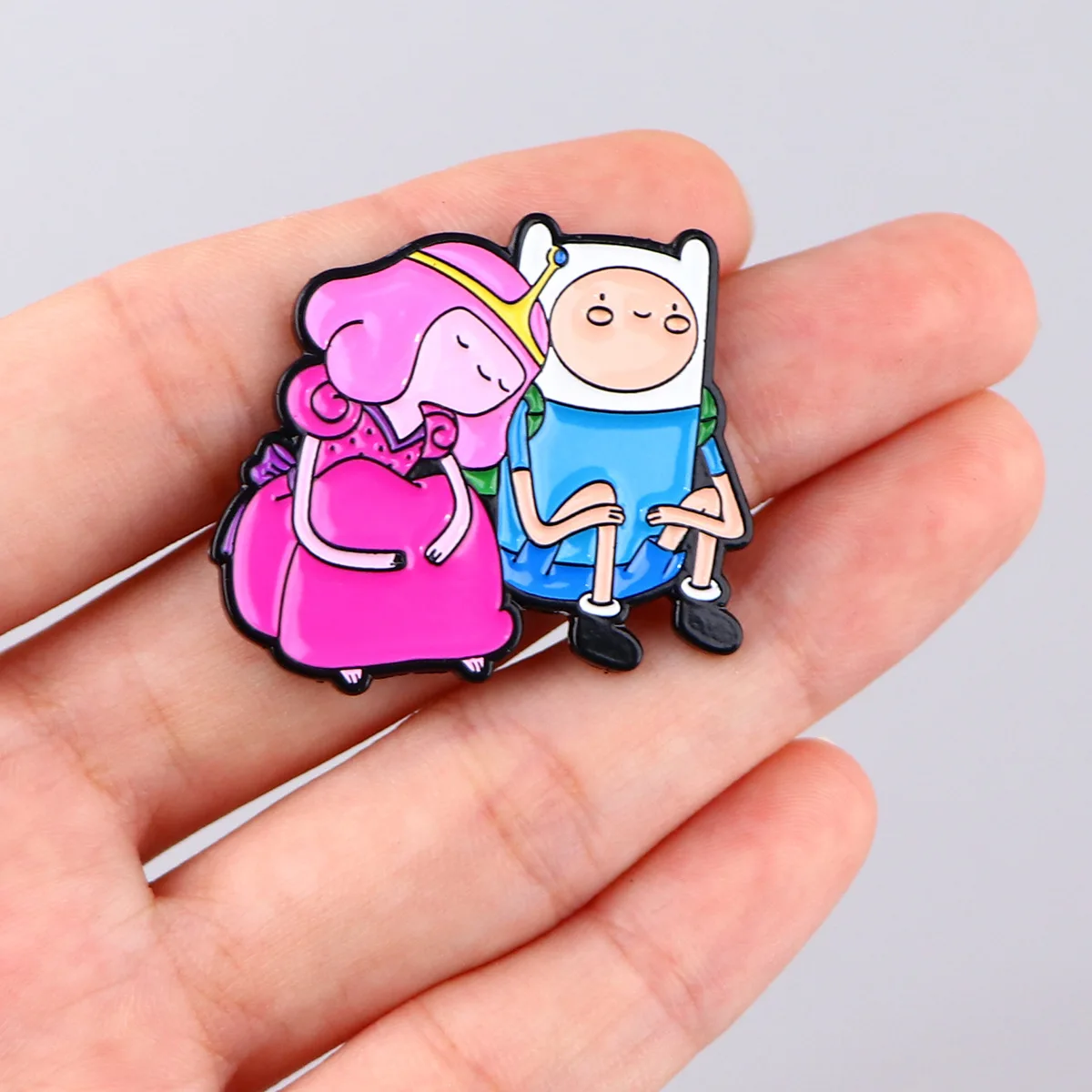 Anime Adventures Times Cartoon Enamel Badge Alloy Drop Oil Brooch Badge Girls Clothing Backpack Accessories Accessories Pin