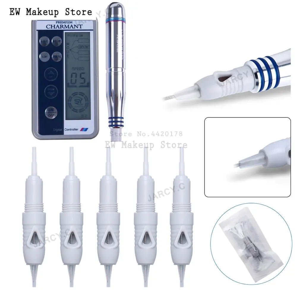 10 pcs Charmant 8mm Screw Microblading tattoo Cartridge Needles Permanent Makeup Machine Pen 2020 Charme Princess Tattoo Needles