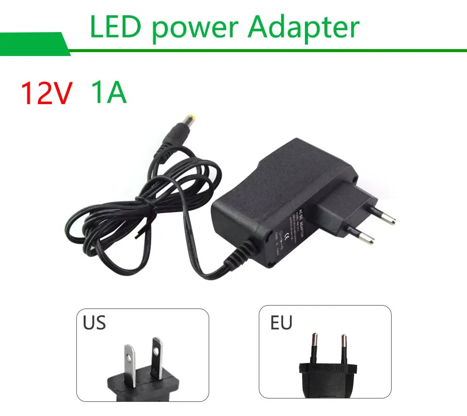 DC 12V 1A 2A 3A Power Supply AC100-240V Converter Adapter DC12V EU/US/UK/AU Plug 5.5mm X 2.1-2.5mm Lighting Transformer Driver