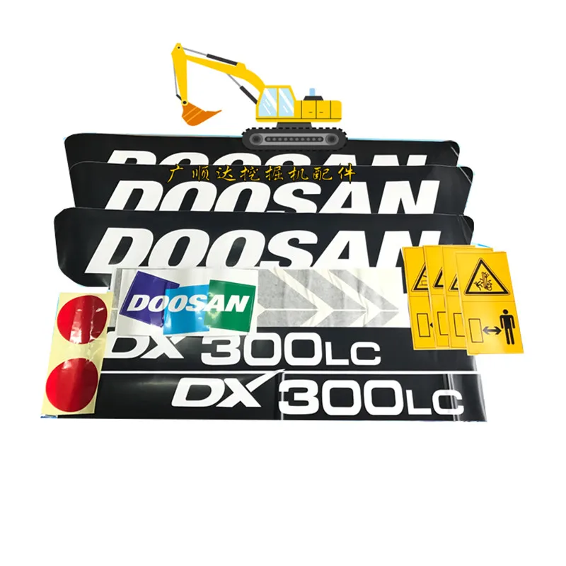 

For Doosan Daewoo DX60/120/150/260/300/380LC Excavator Parts Sticker Full Vehicle Sticker Logo Model Sticker