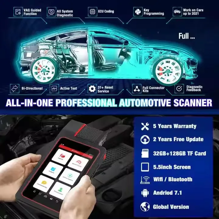Professional 2024 X431 Diagun V OBD2 Scanner for Motorcycle & Auto Repair with 2-Year Online Update