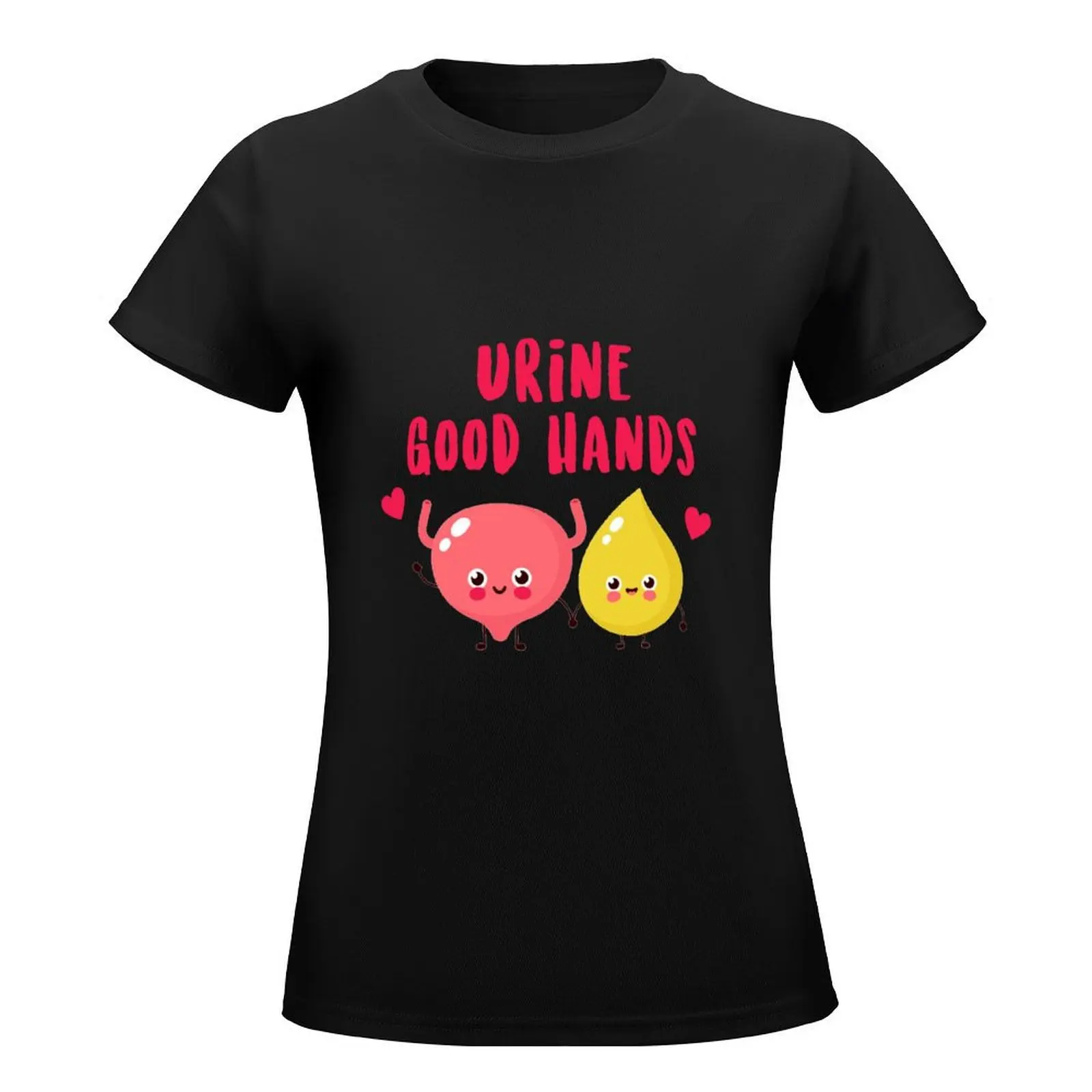 Urine Good Hands [medical, nursing puns] T-Shirt plus size tops tops korean fashion tops Women