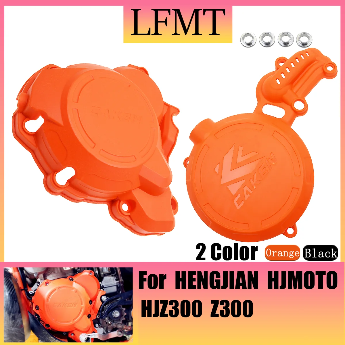 Motorcycle Clutch Guard Water Pump Cover Engine Ignition Protector For HENGJIAN HJMOTO HJZ300 Z300 Enduro Dirt Bike Refit Parts