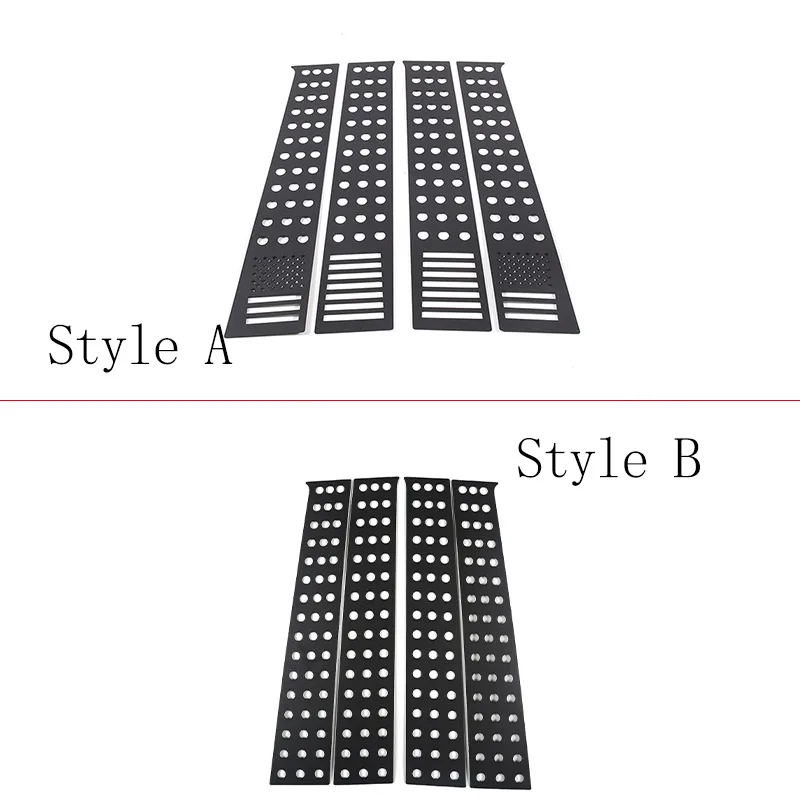 For Ford Ranger Wildtrak 2015-2021 Aluminum alloy Car Window B-pillar Center Pillar Trim Sticker Car Accessories