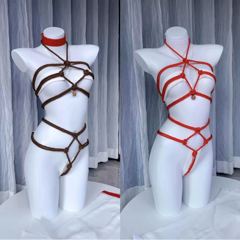 Womens Anime Psychic Cosplay Costumes Tie Uniform Japanese Kimono Witch Uniform Sexy Bikini Lingerie Set Halloween Costumes OA25