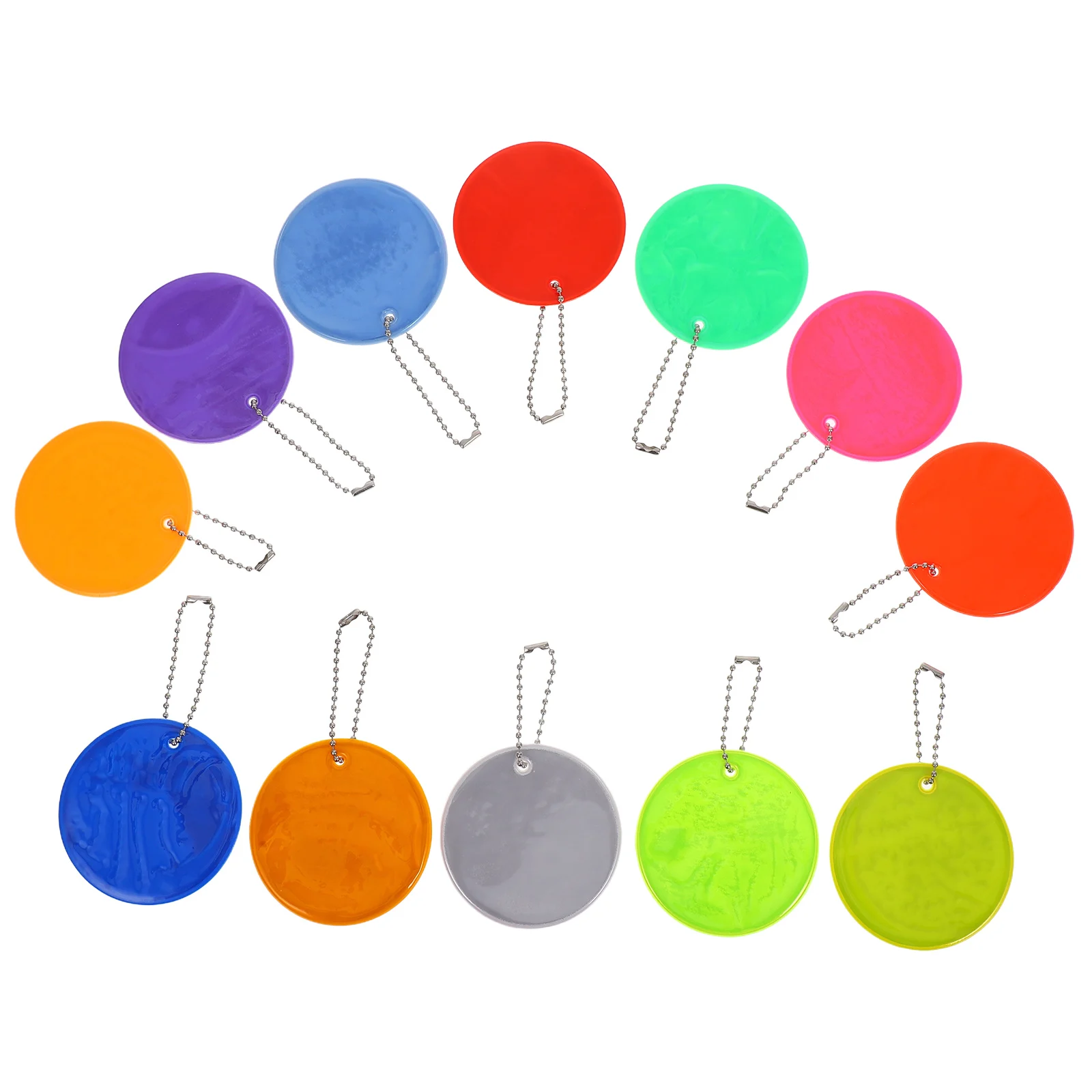 

24 Pcs Backpack Reflective Pendant Keychain Tags for Cycling Fluorescence Backpacks Walking
