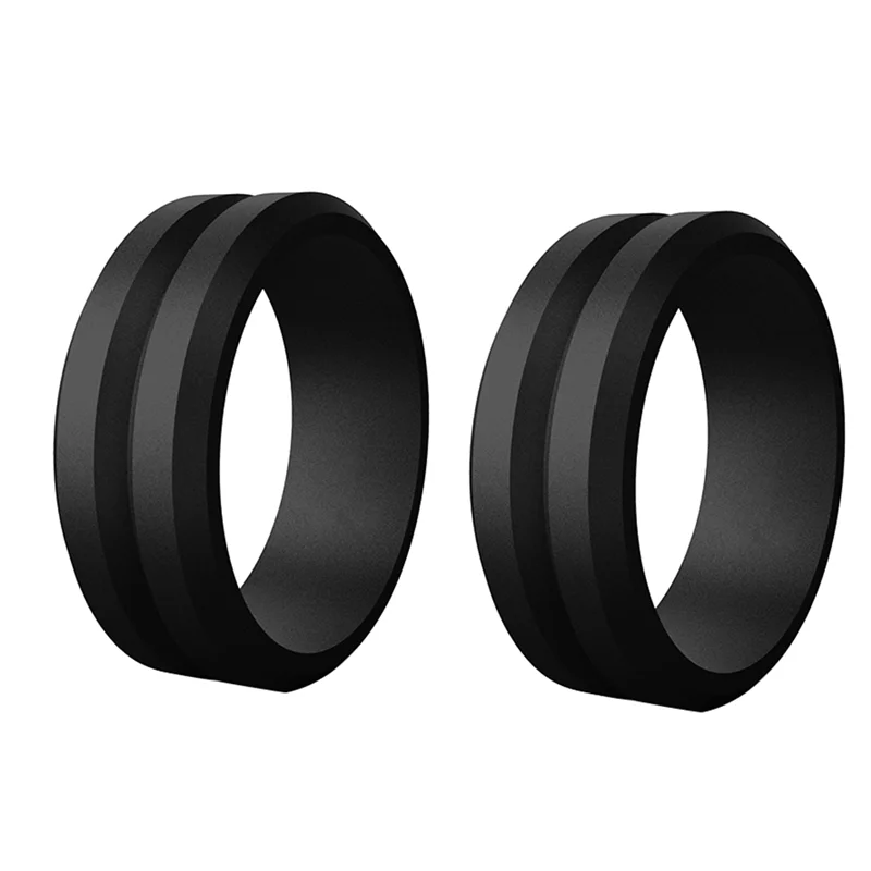 ABQR 8mm Popular 7-14 Size for Men Women Silicone Cool Rings Silicone Wedding Ring Environmental Outdoor Sports RingX2 7