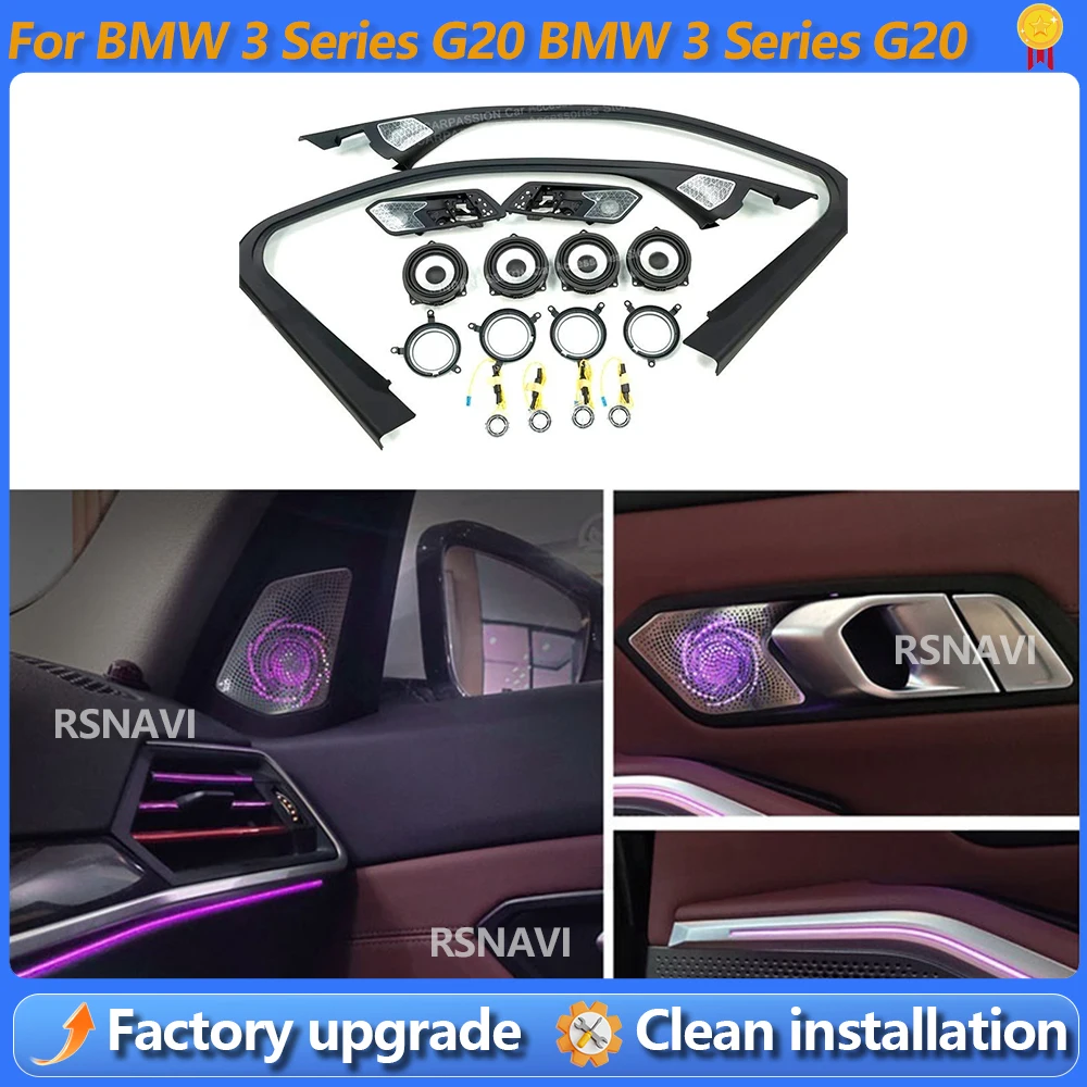

Ambient Light Speaker Cover for BMW 3 Series G20, BMW 3 Series G20 Speaker Upgrade Illuminate Midrange Tweeter Grille