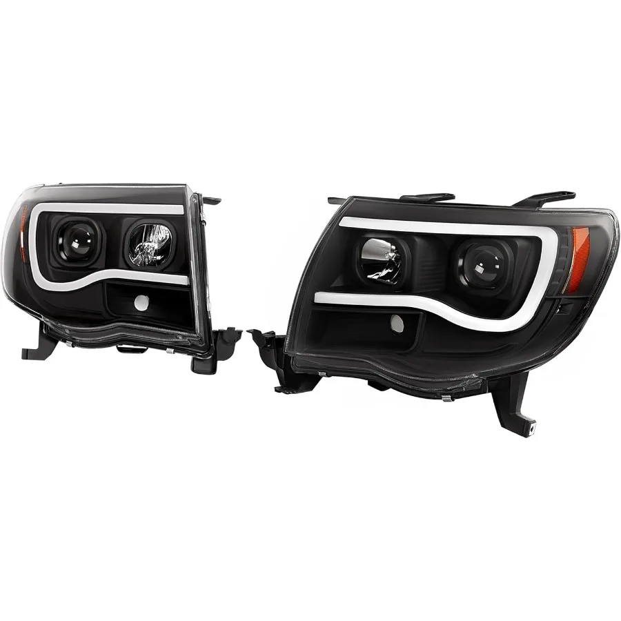 المصابيح الأمامية لجهاز الإسقاط LED لعام 2005-2011 تويوتا تاكوما مع تصميم شريط أنبوبي LED DRL متوافق مع مصابيح الهالوجين تتضمن سائق