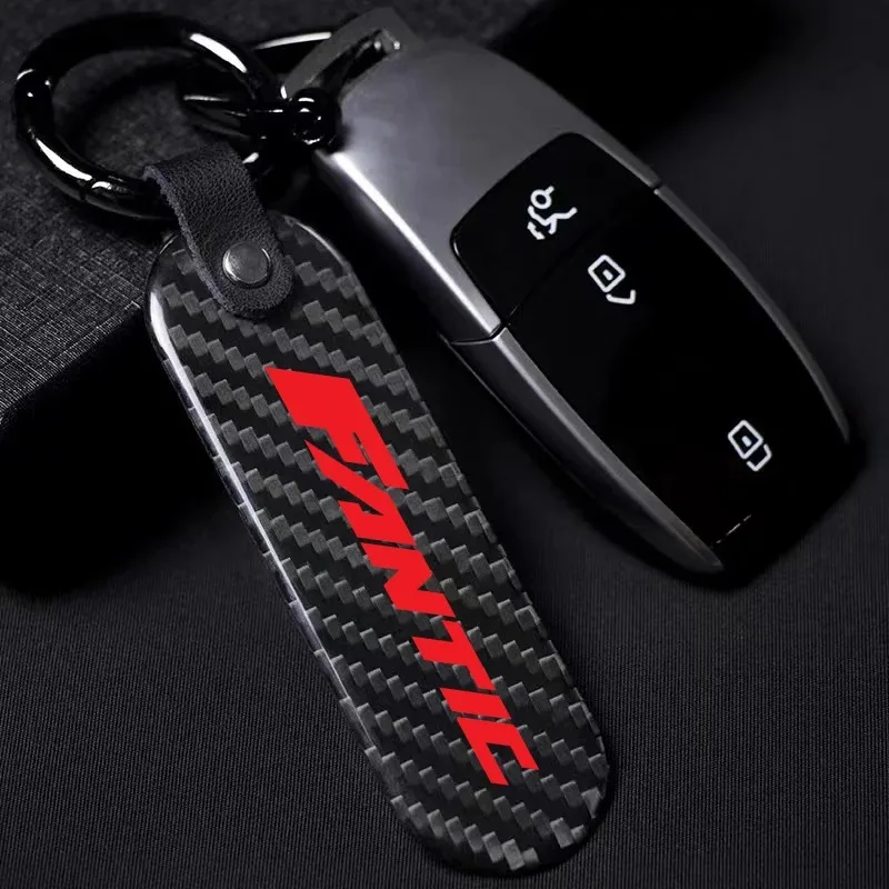 1PCS For FANTIC CABALLERO FLAT TRACK 125 RALLY/SCRAMBLER XE/XEF Accessorie Motorcycle Keychain Keyring Carbon FiberHigh-Grade