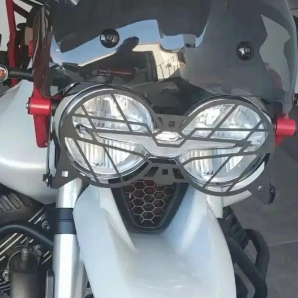 

2023 For Moto Guzzi V85TT V85 TT V 85 TT Motorcycle Folding Headlight Head Light Guard Protector Grill Double Protection Cover