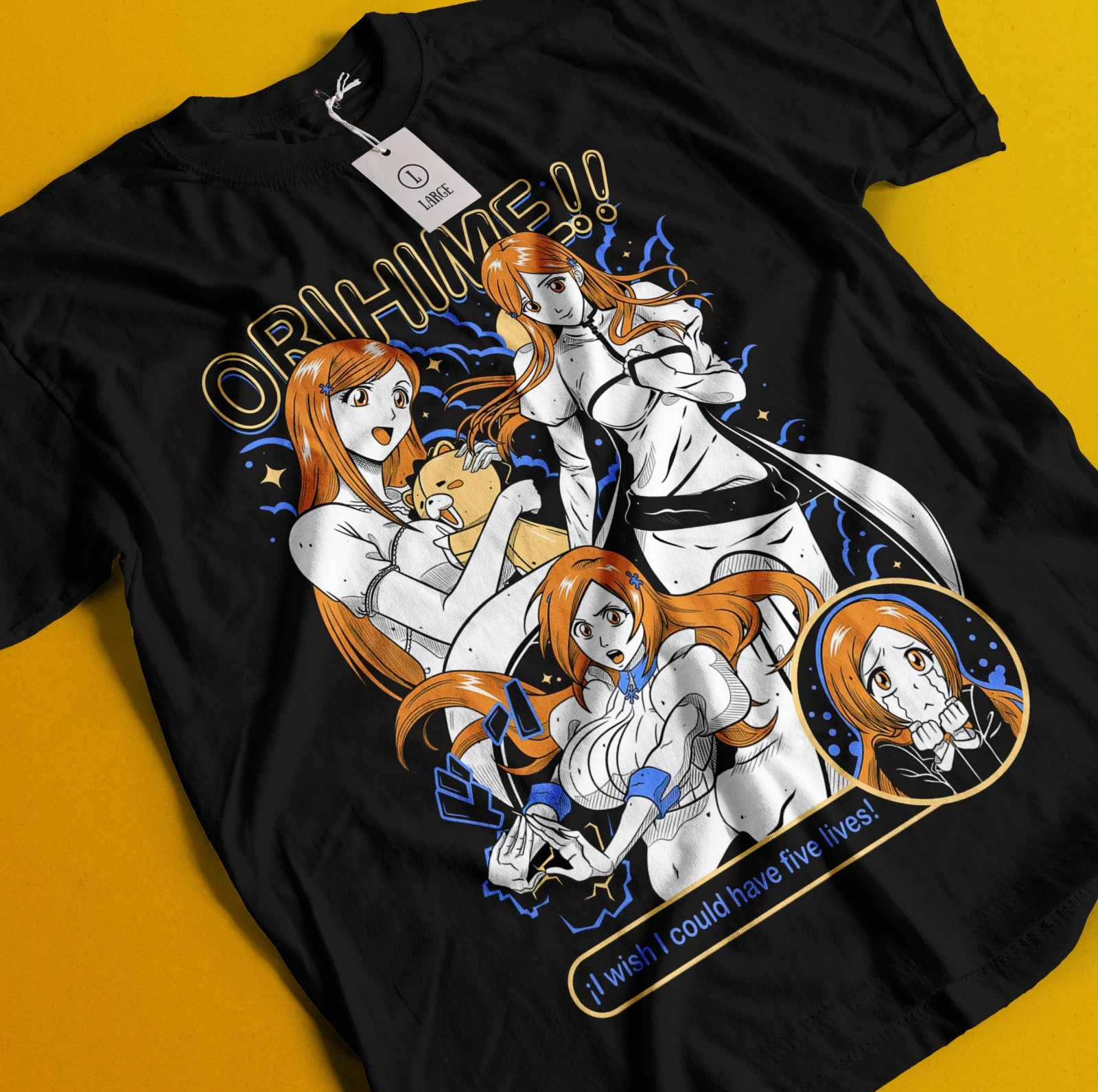 Orihime Inoue Shirt Bleach: Thousand-Year Blood War Anime T-shirt Aizen T-Shirt Ichigo Bankai Yhwach Men's Tee Anime Fan T Shirt