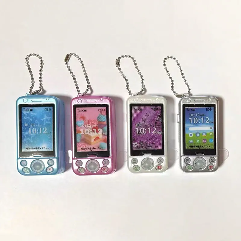 In Stock 6cm Toys Spirits Mini Slide Phone Shaped Recorder Gashapon , Japanese Genuine Version Recording Phone Model Keychain