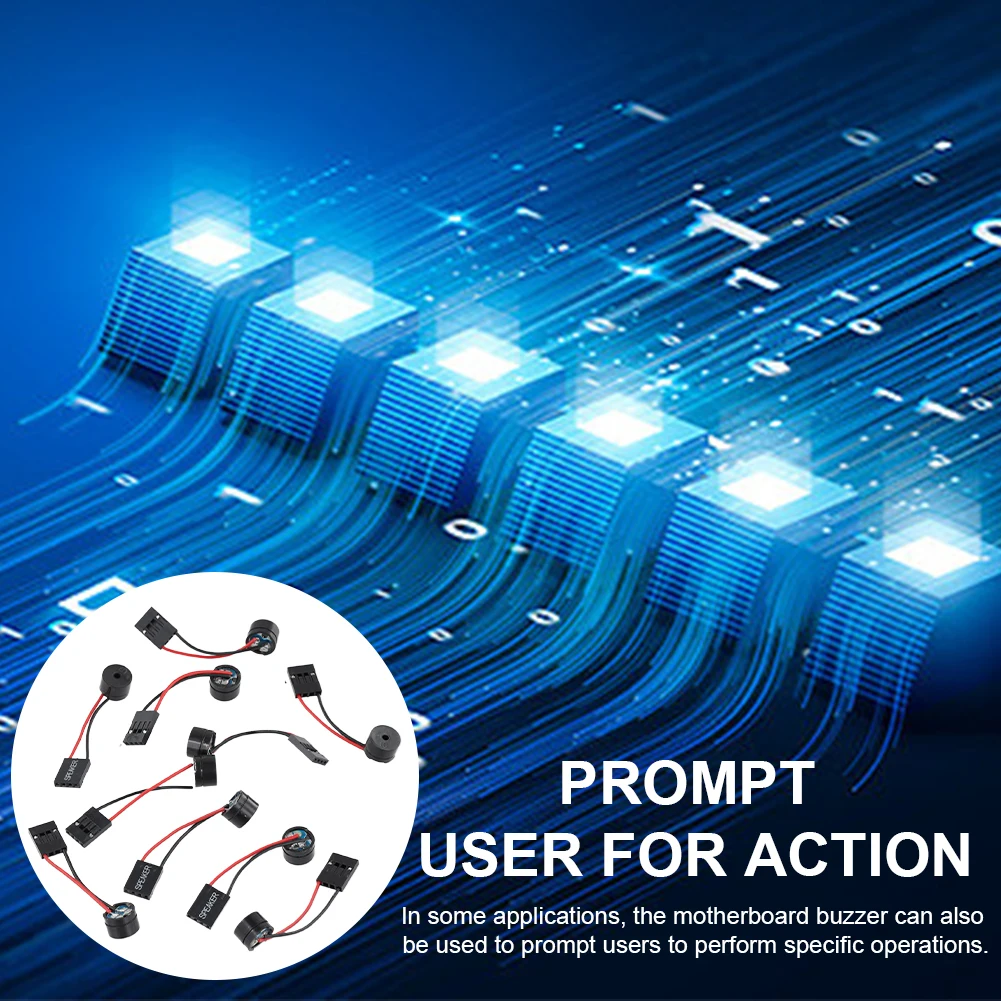10 Stück Mini-Stecker-Lautsprecher BIOS-Beep-Alarm Computer-Motherboard Onboard-Gehäuse-Buzzer DIY für PC-Interne Komponenten