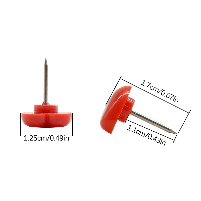 Ins Love Heart Shape Push Pins ความปลอดภัยสี Push Pin Cork Board Thumb Tack Wall Pins โรงเรียนเครื่องเขียน Office Binding Supplies