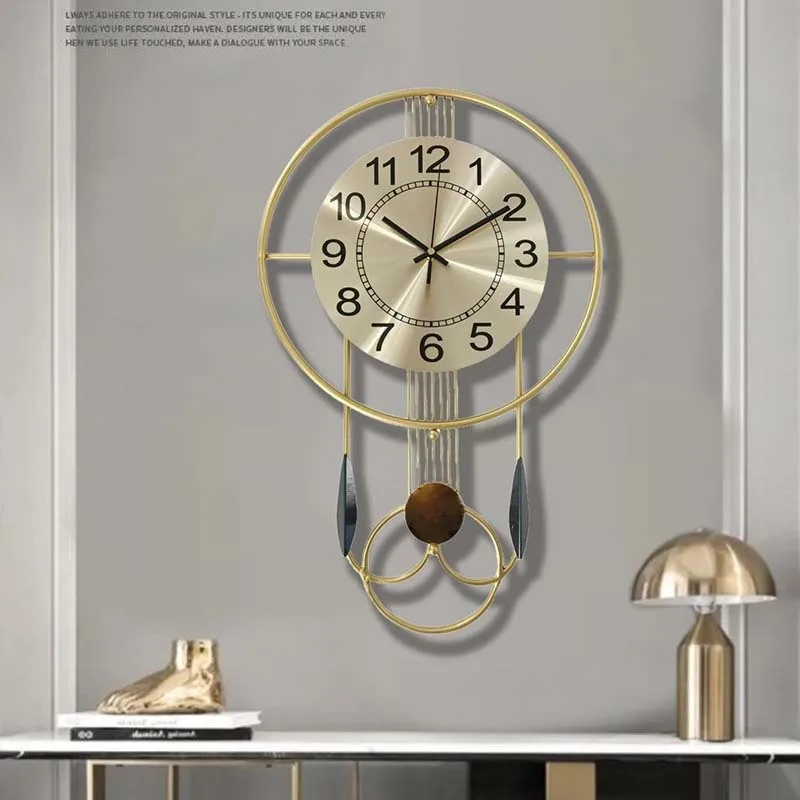 Noiseless Large Wall Watches Premium Designer Quartz Modern Wall Watch Clock Aesthetic Luxury Horloge Murale Room Decoration