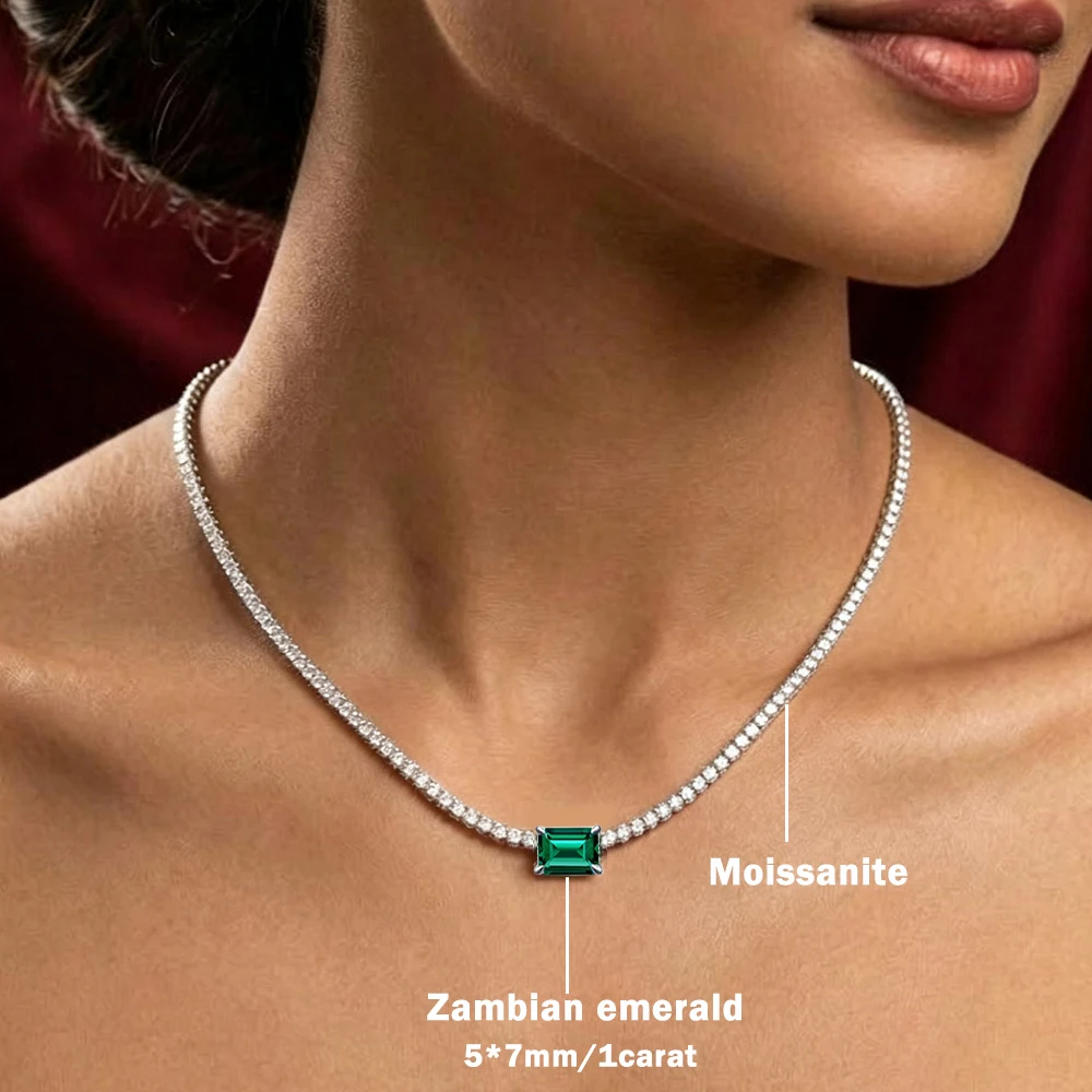 Kalung Tennis Moissanite Penuh - Layered Necklace Set ulasan dan harga